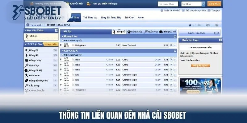Thông tin liên quan đến sân cược nhà cái SBOBET