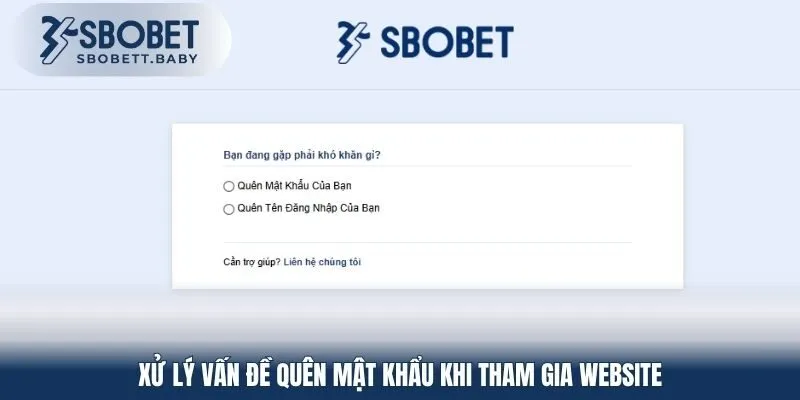 Xử lý vấn đề quên mật khẩu khi tham gia website